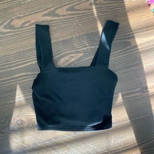 Free people black ribbed tank top